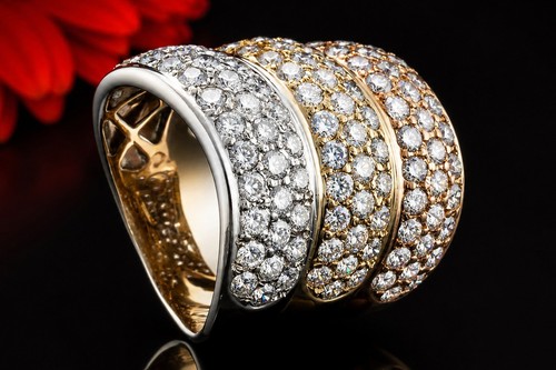 Breiter tricolor ring - ring, im