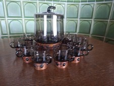 BOWLE SET GRÜN GLAS