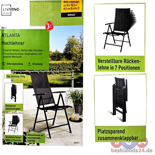 Alu klappsessel gartenstuhl - alu,