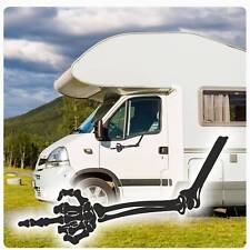 Stinkefinger Arm Wohnmobil Auto Aufkleber Knochen Sticker WOMO WoMo024