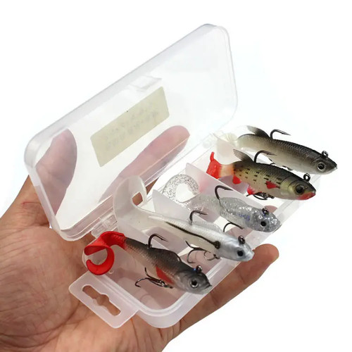 Gummifische mit haken 5er - gummifische, haken,