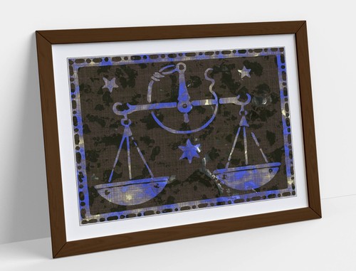 Vintage waage astrologie dekor - vintage,