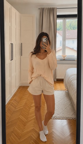 Amisu rib longsleeve creme - amisu,