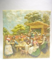 Wachsbild Wachsrelief handbemalt alt älter Dorf Tracht