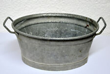 Zinkwanne 40l Zink Blumenwanne Garten antik retro Pflanzengefäß Deko