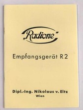REPRODUKTION, Radione - Empfangsgerät R 2, DIN A5, 19 Seiten und Anhänge