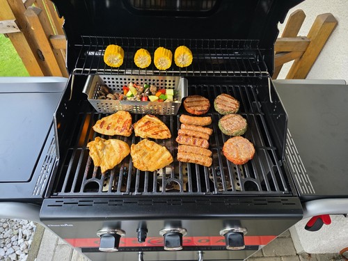 Holz und gas grill - holz,