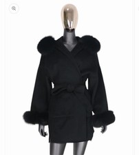 Wollmantel Mit Echtfell