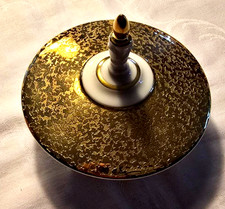 Al-Ka Kunst Kronach Schälchen mit Deckel Gold # signiert #