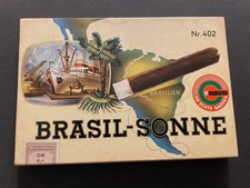 Zigarrenkiste (leer) von Brasil-Sonne mit Zigarren Banderolen