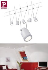 Paulmann LED Seilsystem TunLED 5x4W Chrom Matt-Weiß Schwenkbar 