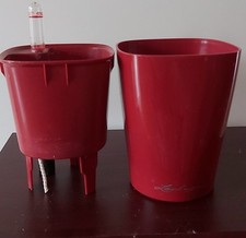 Blumentopf Lechuza Deltini Mini Kunststoff Ø 10 H 13 cm Rot inkl. Erdbewässerun