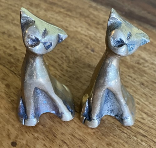 Vintage messing katzen figuren - katzen,