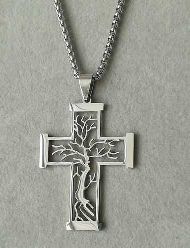 Kreuz anhänger mit halskette - kreuz,