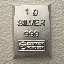 1 Gramm Silberbarren - 1g Silber ESG Valcambi 999 Feinsilber Silver Münze Barren