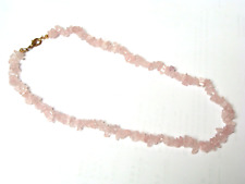 Splitterkette / Edelsteinkette Rosenquarz 45,0 cm lang