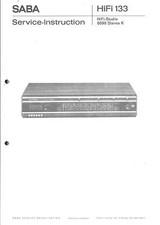 Saba Original Service Manual für HiFi- Studio 8090 stereo K  Rep.-Tipp
