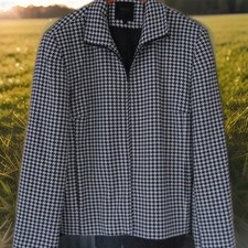 "Fransa" Pepita Kurzjacke mit Reißverschluss, Größe M, Schwarz/Weiß, Neuwertig!!