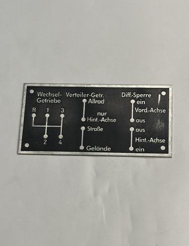 Typenschild ifa horch p2 - typenschild, p3
