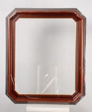 achteck Bilder-Rahmen massiv Holz f. 40x50 cm Bild braun gold OVP 40cm x 50cm