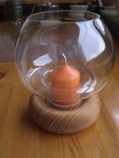 Großes Windlicht, Holz und Glas, Vintage, 70er Jahre, Landhausstil