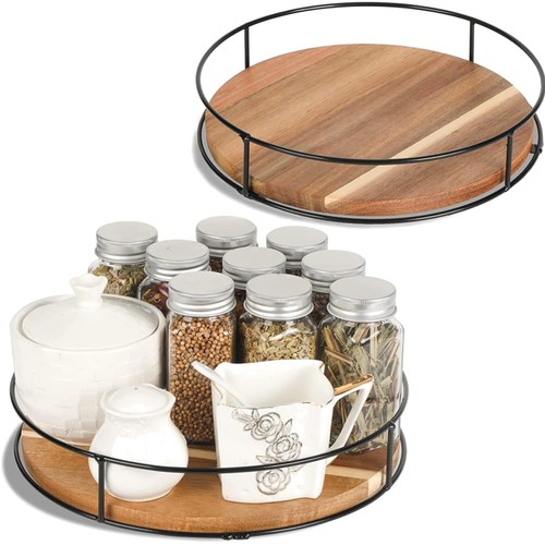 Drehbare servierplatte holz - servierplatte,