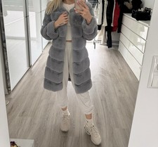 Kunstpelz Mantel / Neu - S