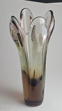 Jan Beranek for Skrdlovice Late 1950's Czech Glass Biomorphic Art Glass Vase