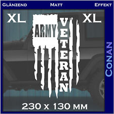 XL - Army Veteran Aufkleber Auto Motorrad Militär Offroad Oldschool Autoaufklebe