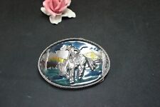 echte massive amerikanische Gürtelschnalle Chicago made in USA 45 mm