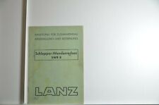 Lanz Schlepper-Wenderrechen SWR 8 Betriebsanleitung Zusammenbauanleitung