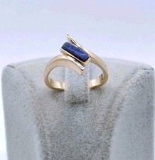 Ring Gold 750er mit Lapislazuli 18 Karat Goldring Damenring 