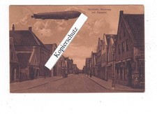 AK  Norden, Neueweg mit Zeppelin, Abs.: Marine-Luftschiff-Abt., 1915