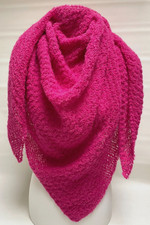 Handgestricktes Tuch Dreieckstuch Schultertuch Handarbeit Alpaca/Seide pink Neu