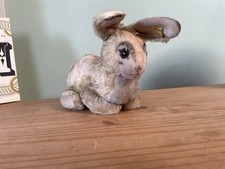RARE: Rabbit Steiff Pummy Hase 2960/25, 60s, Deko , Knopf, Fahne, Vintage