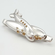 Flugzeug 925 Silber Krawattennadel - (64)