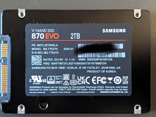Samsung 870 evo - 2tb, 2,5