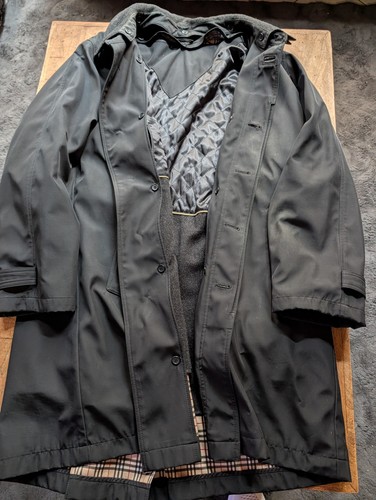 Herren leder mantel schwarz - leder,