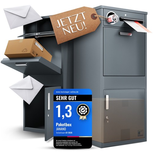 Paketbox mit zeitungsfach - mit,