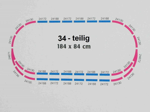 Märklin tlg gleisoval - 34-tlg, c-gleisoval