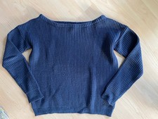 Strickpullover in blau Gr. S/M von Missguided - Carmenpullover