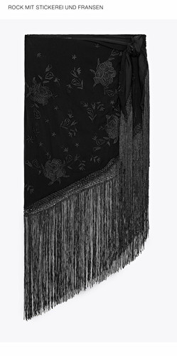 Zara rock mit stickerei - zara,
