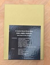 Leather bound KJV Bible.  HMS