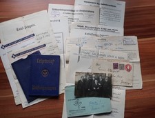 Original Nachlass mit Gesellenbrief Lehrbrief eines Konditor