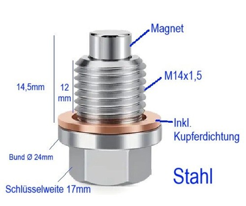 M14x1 magnet ablaßschraube - magnet,