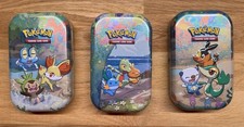 Pokemon 3 Mini Dosen für Karten mit Extras