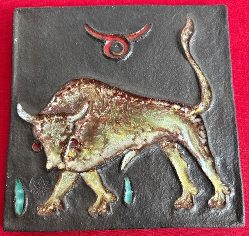 Kunstwerk wandobjekt stier von - wandobjekt,