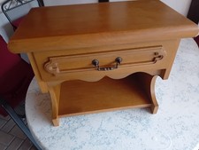 Telefon Hängeschränkchen Massiv Holz mit Schublade