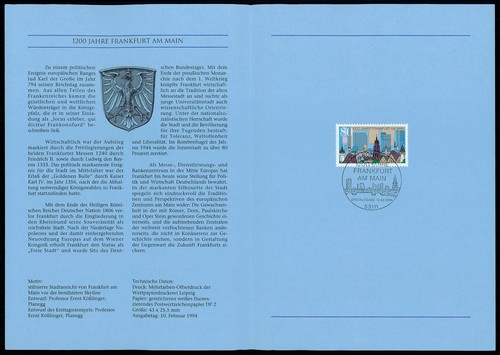 Brd sammelblatt 1994 1200 - brd,