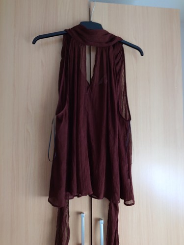 Chiffontop mit schalkragen - chiffontop,